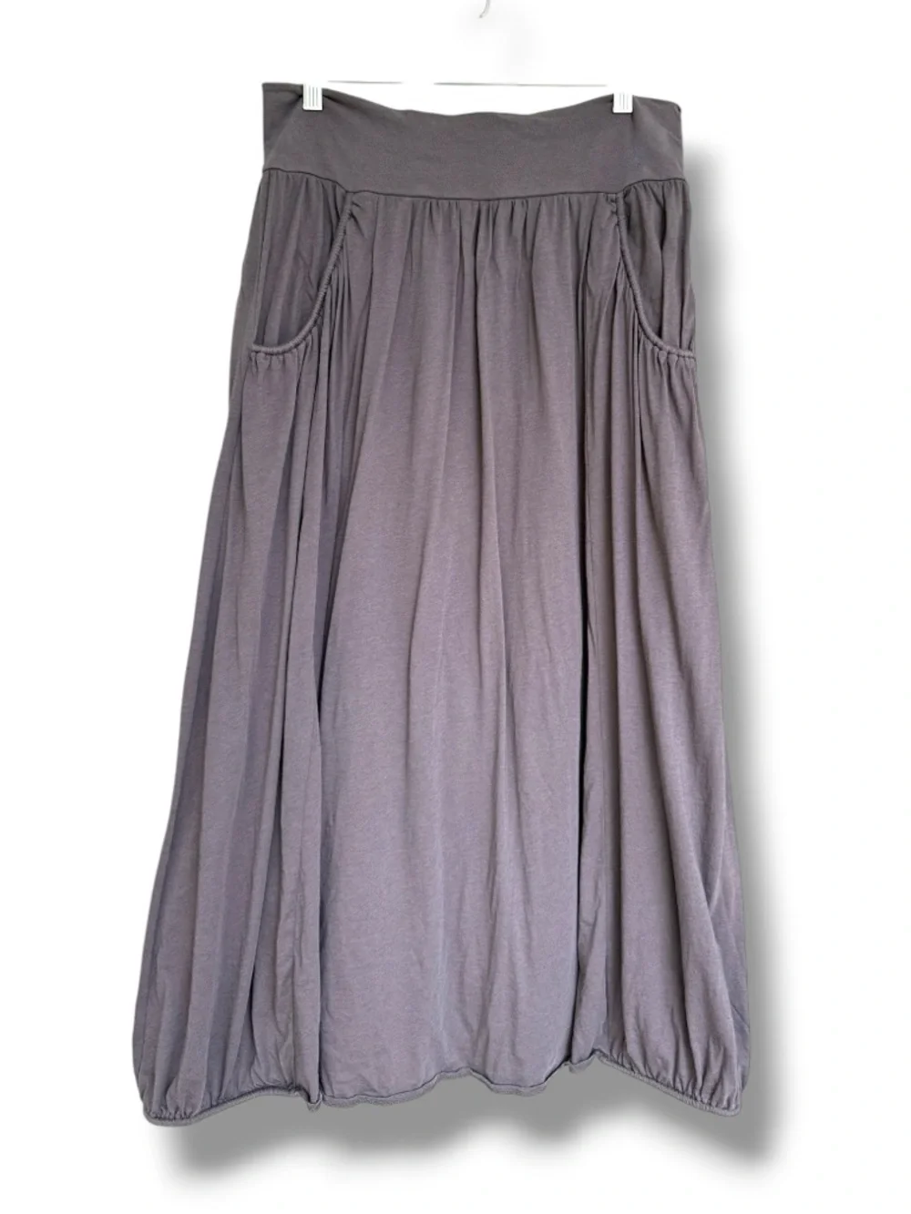 Garnet Hill Favorite Knit Maxi Skirt Dark Ashwood Size PL - Picture 2 of 12